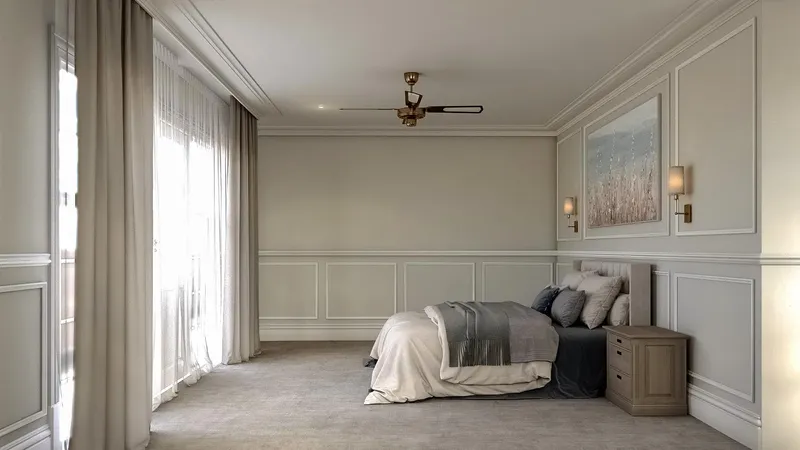 French Provincial Renovation - Close-up of architectural mouldings and decorative details