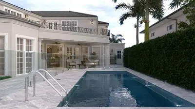 French Provincial Waterfront Transformation - architectural project by Burleigh Beach Designs in Runaway Bay, Gold Coast, Queensland