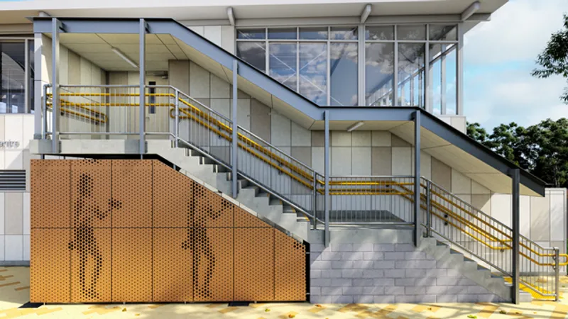 GCPC Childcare - Detail of secure entry point with child-safe features