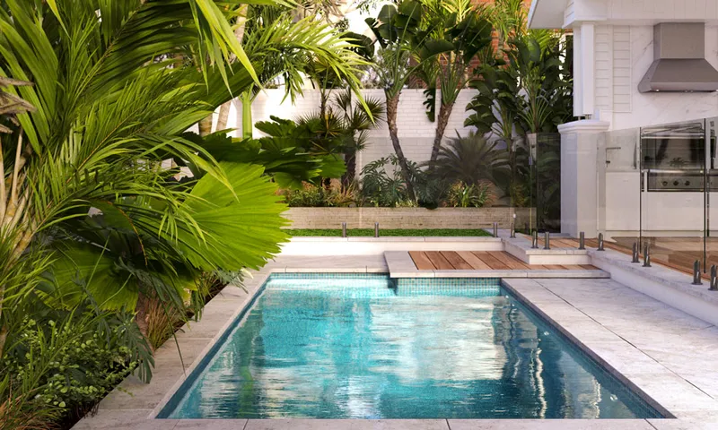 Mermaid Beach House - Material detail featuring sustainably sourced timber battens