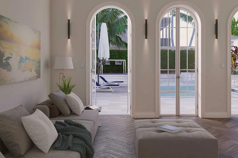Interior and exterior views showing timeless design principles applied to Gold Coast Queensland architecture