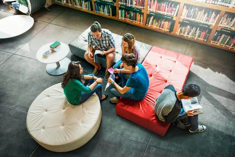 Case study of acoustic treatment in a Gold Coast Queensland open learning environment showing before and after acoustic interventions.